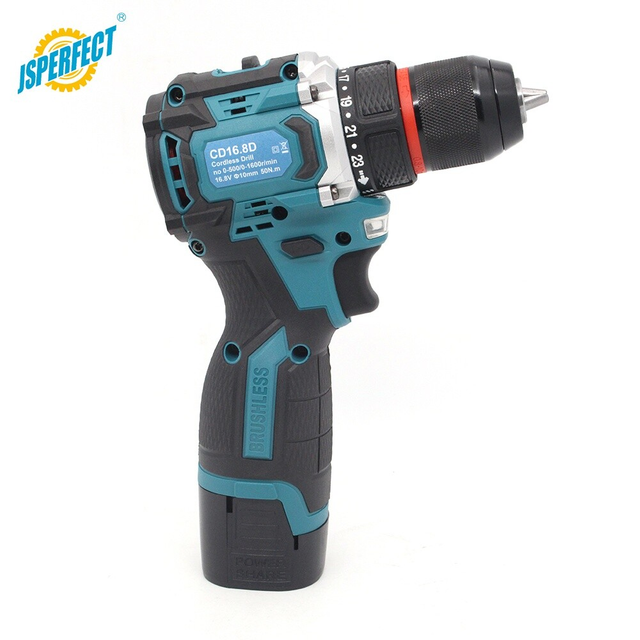 JSPERFECT High Performance Brushless Motor Whole Set 16.8V Cordless Drill