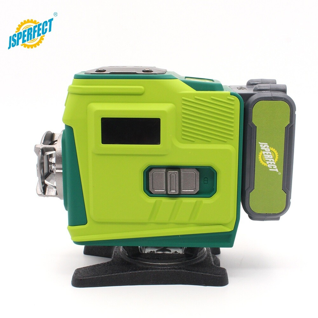 JSPERFECT Cross Line 7mm 12 Lines 3D Laser Level with Adjustable Base