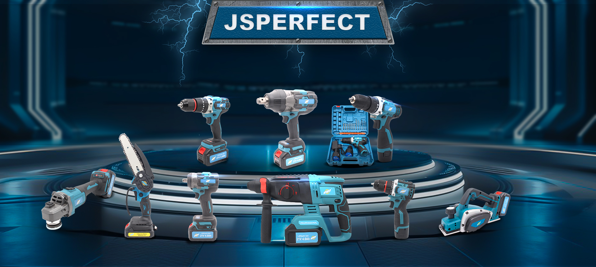 Cordless drill with battery and charger