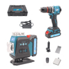 JSPERFECT 4D Green 360 Lithium Battery Laser Level and 13mm Cordless Impact Drill Tool Box