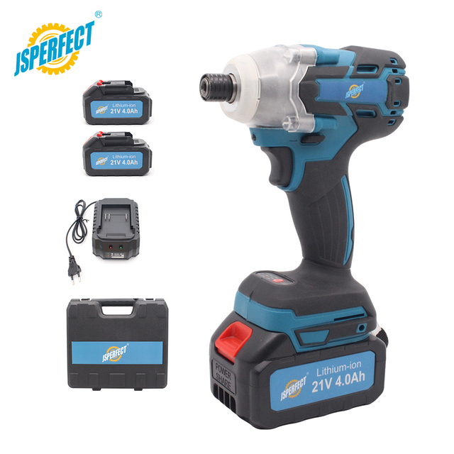 Factory Wholesale 21V Brushless Cordless Impact Wrench 330N.m Torque Battery Powered Electric Screw Driver Compatible With Makita Battery For Automotive & Construction