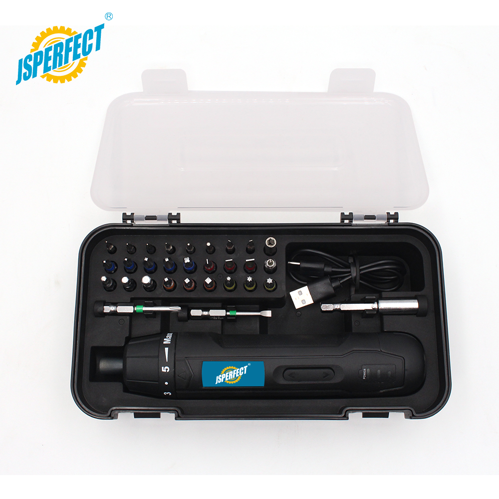USB Rechargeable Mini Electric Screwdriver Kit 3.6V Cordless Screwdriver Set