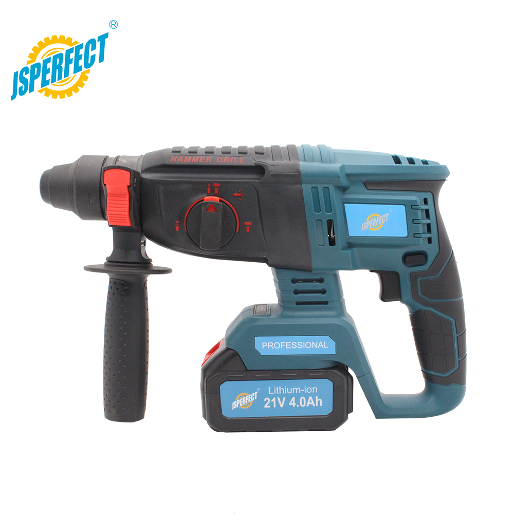 Wholesale Multifunctional Brushless Cordless Rotary Hammer 0-1100RPM Rechargeable Impact Hammer For Concrete Wall Drilling