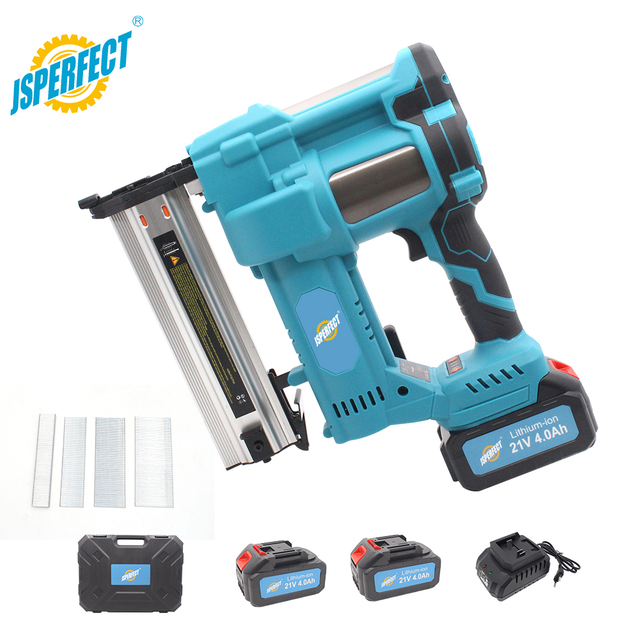 Heavy Duty Cordless Nail Gun 50mm Nails 2 Batteries BMC Pack