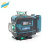 Factory Wholesale 4D 16 Line Green Laser Level 360&deg; Rotary Construction Laser Measuring Tool &plusmn;1mm/7m Accuracy With Large Capacity Batteries & Digital Screen