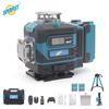 Factory Wholesale 4D 16 Line Green Laser Level 360&deg; Rotary Construction Laser Measuring Tool &plusmn;1mm/7m Accuracy With Large Capacity Batteries & Digital Screen