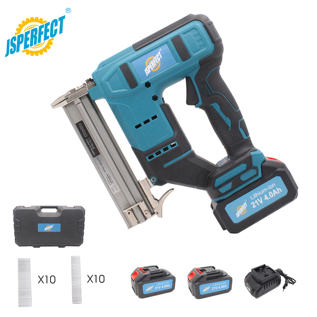21V Cordless Brushless Nail Gun 2 Batteries BMC Pack