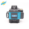 16 Line 4D Green Laser Level Self-leveling Horizontal Vertical Cross Line Laser Level With Dual Batteries & Remote Control